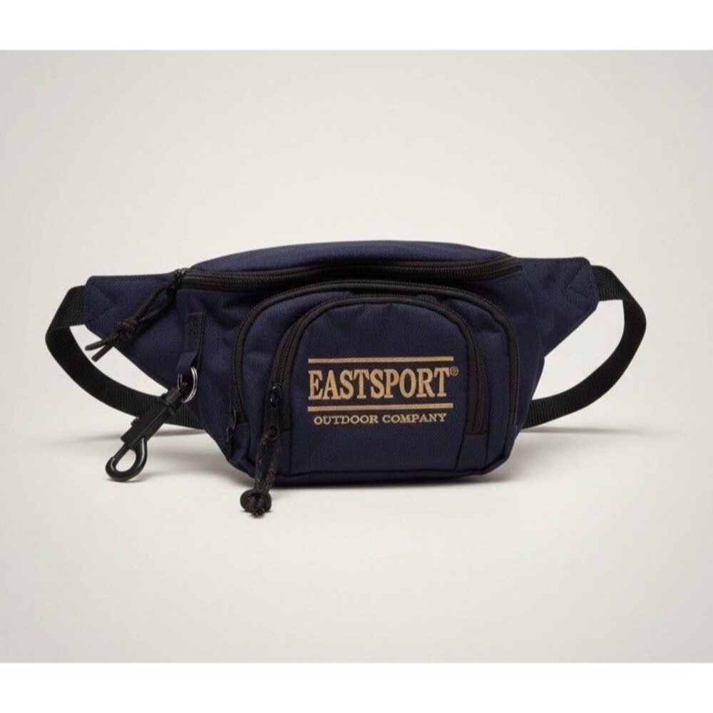 Vintage Eastsport Outdoor Company Fanny Pack Navy Blue Multi Compartment EUC